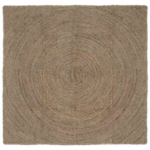 vidaXL Tapis de surface Carré Gris 120 x 120 cm Jute