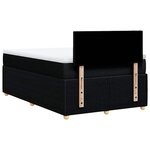 vidaXL Sommier à lattes de lit avec matelas noir 120x190 cm tissu
