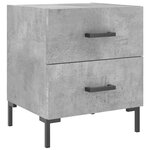 vidaXL Tables de chevet 2Pièces gris béton 40x35x47 5cm bois d’ingénierie
