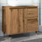 vidaXL Armoire de salle de bain chêne artisanal bois d'ingénierie