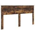 vidaXL Cadre de lit Chêne fumé 180 x 200 cm Bois de pin massif