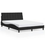 vidaXL Cadre de lit sans matelas Hanko noir 140x190 cm velours