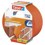 Ruban de masquage en pvc façades et surfaces irrégulières tesa 33m x 50mm orange