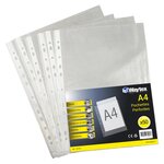 Chemise Pochette perforée A4, transparent grainé, 40 mic sachet de 50 WAYTEX
