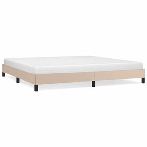 vidaXL Cadre de lit sans matelas cappuccino 200x200 cm similicuir