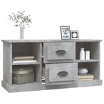 vidaXL Meuble TV gris béton 99 5x35 5x48 cm bois d'ingénierie