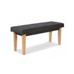 Banquette latérale en tissu Gris foncé 103 cm