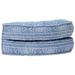 Vidaxl pouf 100x20 cm indigo tissu