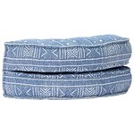 vidaXL Pouf 100x20 cm Indigo Tissu