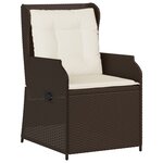 vidaXL Salon de jardin 5 Pièces avec coussins Marron Résine tressée
