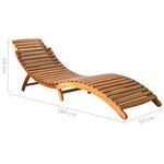 vidaXL Chaises longues 2 Pièces Bois d'acacia solide