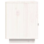 vidaXL Table de chevet Blanc 40x34x45 cm Bois de pin massif