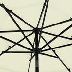 vidaXL Parasol de jardin à 3 niveaux avec mât en aluminium sable 3 m