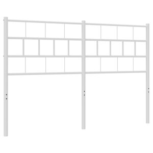 vidaXL Tête de lit de remplacement métal blanc 120 cm