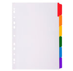 Jeu d'intercalaire 6 positions en carte blanche 170g  onglets Mylar®. Format A4. EXACOMPTA
