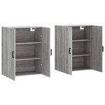 vidaXL Armoires murales 2 Pièces sonoma gris 69 5x34x90 cm