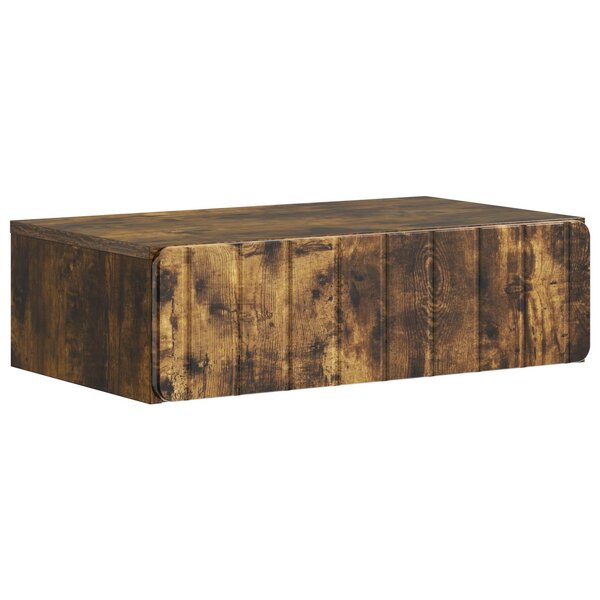 vidaXL Table d'appoint murale Chêne fumé 59 x 34 5 x 17 cm