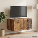 vidaXL Meuble TV mural Bois ancien 59 5 x 41 x 30 cm Bois d'ingénierie
