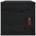 vidaXL Armoires murales 2 Pièces Noir 31 5x30x30 cm Bois de pin massif