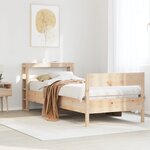 vidaXL Cadre de lit sans matelas 75x190 cm bois de pin massif