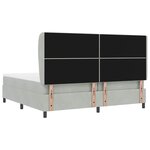vidaXL Lit à ressorts avec matelas Gris clair 200 x 200 cm Velours