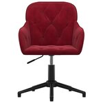 vidaXL Chaises pivotantes à manger lot de 2 Rouge bordeaux Velours