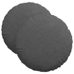 vidaXL Coussins de siège 2 pc Tissu en velours côtelé Gris foncé