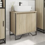 vidaXL Armoire lavabo de salle de bain chêne sonoma 60x35x60 cm