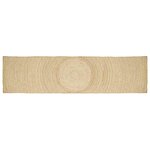 vidaXL Tapis Naturel et Blanc 80 x 400 cm Jute