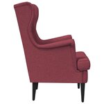 vidaXL Fauteuil Bordeaux Tissu
