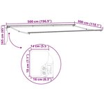 vidaXL Cadre de auvent Anthracite 5 x 3 m