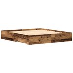 vidaXL Cadre de lit avec tiroirs avec tiroir Bois ancien 180 x 200 cm