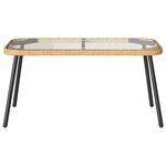 vidaXL Ensemble de salle à manger pour jardin 2 Pièces Naturel polyrotin