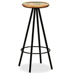vidaXL Tabourets de bar lot de 4 bois massif de récupération