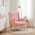 vidaXL Fauteuil Rose Bouclé