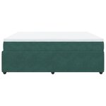 vidaXL Sommier à lattes de lit et matelas Vert foncé 180x200cm Velours