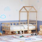 vidaXL Lit de jour avec toit sans matelas 90x200 cm bois massif