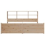 vidaXL Lit bibliothèque sans matelas 200x200 cm bois massif de pin
