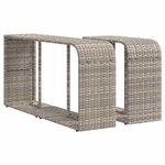 vidaXL Salon de jardin avec coussins 10 Pièces gris clair résine tressée