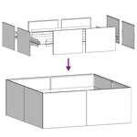 vidaXL Jardinière 80x80x30 cm acier galvanisé