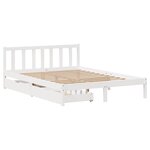 vidaXL Cadre de lit sans matelas blanc 160x200 cm bois de pin massif