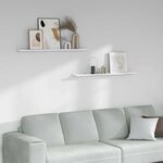 vidaXL Étagère Murale avec étagère 2 Pièces Marbre blanc 100 x 9 x 3 cm