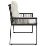 vidaXL Banc extérieur 2 -Seater 4 pc 110 x 59 x 82 cm polyrotin