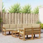 vidaXL Ensemble de canapés d'extérieur 9 Pièces Naturel et Beige