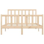 vidaXL Cadre de lit Bois massif 160x200 cm