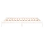 vidaXL Cadre de lit à LED sans matelas blanc 180x200 cm bois massif
