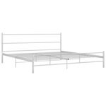 vidaXL Cadre de lit sans matelas blanc métal 180x200 cm