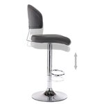 vidaXL Tabouret de bar Gris Similicuir
