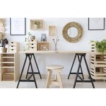 Mini rangement bloc en pin brut ave tiroirs 3 tiroirs