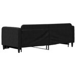 vidaXL Lit de jour avec lit gigogne noir 80x200 cm tissu